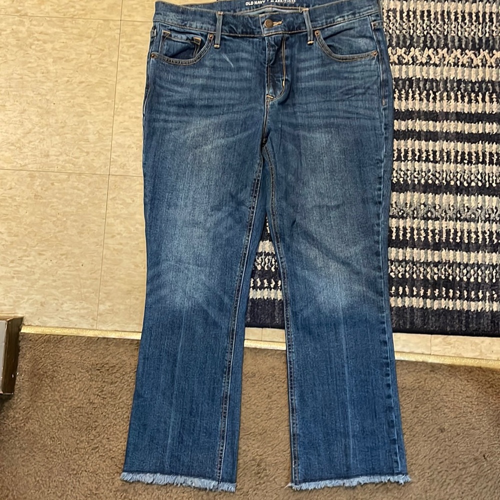 Old Navy Mid Rise Caprice Blue Jeans